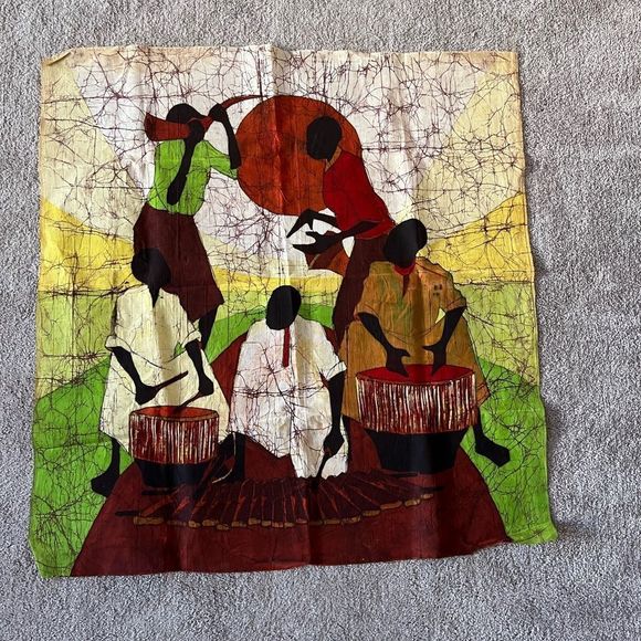 Handmade tie dye wall batik art - genuine African - Picture 2 of 5